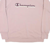CHAMPION Womens Pink Crew Neck XL Cotton Blend Sweatshirt Pullover