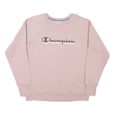 CHAMPION Womens Pink Crew Neck XL Cotton Blend Sweatshirt Pullover
