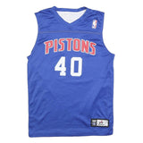 NBA Mens Blue Pistons 40 Sleeveless V-Neck Sports Basketball Jersey S