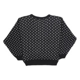 JANENITS Womens Black & White Patterned Jumper Crew Neck Basic Knit S Stylish