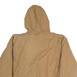 Mens Beige Cotton Hooded Zip Jacket XL Casual Workwear Pocket