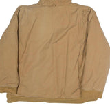Mens Beige Cotton Hooded Zip Jacket XL Casual Workwear Pocket