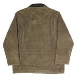 CHAPS RALPH LAUREN Mens Brown & Black Corduroy Button Jacket L Cotton Leather