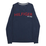TOMMY HILFIGER Mens Blue Hilfiger Est 1985 Crew Neck XS Sweatshirt Cotton