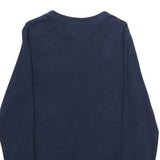 TOMMY HILFIGER Mens Blue Hilfiger Est 1985 Crew Neck XS Sweatshirt Cotton