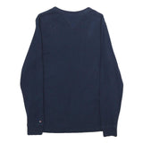 TOMMY HILFIGER Mens Blue Hilfiger Est 1985 Crew Neck XS Sweatshirt Cotton