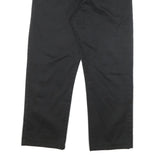 DOCKERS Mens Cotton Blend Black Regular Fit Straight Leg Trousers W33 L26 Casual