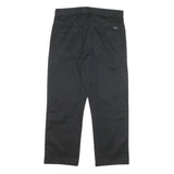 DOCKERS Mens Cotton Blend Black Regular Fit Straight Leg Trousers W33 L26 Casual