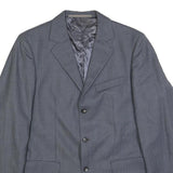 RITEX Mens Grey Wool Pinstripe Jacket M Woven Button Closure Classic Tailored
