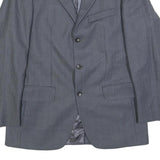 RITEX Mens Grey Wool Pinstripe Jacket M Woven Button Closure Classic Tailored