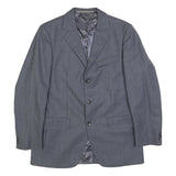 RITEX Mens Grey Wool Pinstripe Jacket M Woven Button Closure Classic Tailored