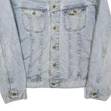 LEE Mens Light Blue Denim Jacket XL Cotton Blend Button Closure Classic