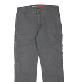 DICKIES Mens Cotton Blend Grey Regular Fit Straight Leg Trousers W34 L31