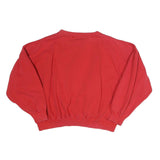 PAULO VANNI Womens Red Sweatshirt L Embellished Castle Design Crew Neck Casual