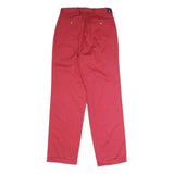 NAUTICA Mens Cotton Red Classic Straight Trousers W30 L32 Comfortable Zip