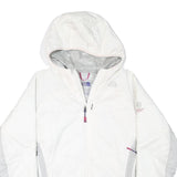 THE NORTH FACE Womens White & Light Grey Summit Series Hooded Jacket L Polyester
