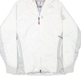THE NORTH FACE Womens White & Light Grey Summit Series Hooded Jacket L Polyester