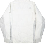 THE NORTH FACE Womens White & Light Grey Summit Series Hooded Jacket L Polyester