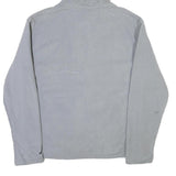 NEW BALANCE Mens Grey Hooded Zip Jacket L Polyester Blend Plain Lightweight