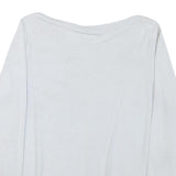 TOMMY HILFIGER Mens White Plain Cotton Blend Jumper Crew Neck Tight Knit M