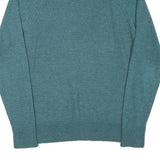 TOMMY HILFIGER Mens Blue Plain Crew Neck Basic Knit Jumper M Wool Blend