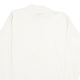 DAMART Womens White Plain Crew Neck Jumper Basic Knit L Soft Knitwear