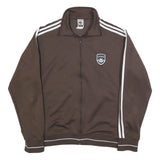ADIDAS World Cup 2006 Hamburg Mens Brown & White Track Jacket L Polyester Zip
