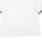 TOMMY HILFIGER Mens White Polo Shirt XL Cotton Blend Basic Logo Embroidered