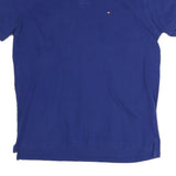 TOMMY HILFIGER Mens Blue Short Sleeve Plain XL Cotton Polo Shirt Classic