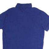 TOMMY HILFIGER Mens Blue Short Sleeve Plain XL Cotton Polo Shirt Classic