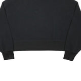 NIKE Womens Black Plain Crew Neck Basic Knit S Jumper Lightweight Comfort