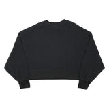 NIKE Womens Black Plain Crew Neck Basic Knit S Jumper Lightweight Comfort