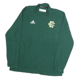 ADIDAS Mens Green Classic Jacket M Polyester Plain Zip Sportswear