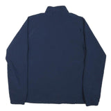 ADIDAS Womens Navy Blue Jacket UK 14 Polyester Blend Plain Zip Casual Sportswear