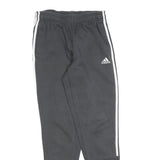 ADIDAS Mens Joggers Black & White Slim Tapered S W26 L30 Three Stripe Logo