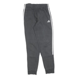 ADIDAS Mens Joggers Black & White Slim Tapered S W26 L30 Three Stripe Logo