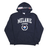 CHAMPION Womens Navy Hoodie M Melanie Lefebvre Cotton Blend Pullover