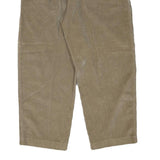 CLAIBORNE Mens Cotton Blend Beige Relaxed Straight Trousers W34 L27 Casual