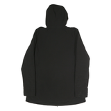 NEW BALANCE Womens Black Hooded Zip Jacket M Polyester Blend Plain Athletic