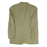 Mens Beige Coach Jacket XL Polyester Blend Woven Check Classic Fit Button