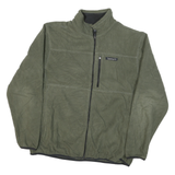 TIMBERLAND Mens Green Zip Jacket L Polyester Blend Plain Casual Outdoor