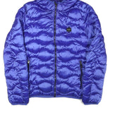 BLAUER Womens Blue Quilted Jacket M Polyester Blend Hooded Zip Closure Casual