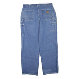 CARHARTT Mens Regular Fit Blue Denim Jeans W30 L32 Zip Closure Straight Leg