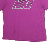 NIKE Mens Purple Graphic T-Shirt M Short Sleeve Crew Neck Cotton Casual