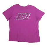 NIKE Mens Purple Graphic T-Shirt M Short Sleeve Crew Neck Cotton Casual
