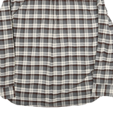 JACHS Mens Grey & Brown Check Shirt 2XL Cotton Blend Classic Casual Flannel