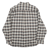 JACHS Mens Grey & Brown Check Shirt 2XL Cotton Blend Classic Casual Flannel