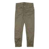 SANDRO FERRONE Womens Cotton Blend Beige Slim Straight Trousers W29 L26 Casual