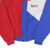 BURNHAM RACING Mens Red & Blue Racing Jacket L Polyester Zip Colour Block