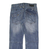 IND - F13 Mens Cotton Regular Blue Jeans W31 L28 Casual Zip Pocket Design
